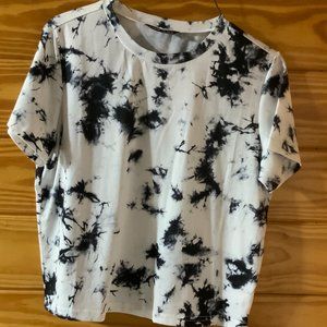 SHEIN | SMALL | SHIRT |BLACK AND WHITE TIE DYE |